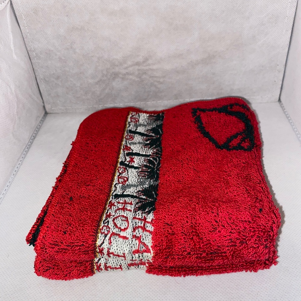Holiday Palm Hunter Red Set of 2 Wash Cloth
